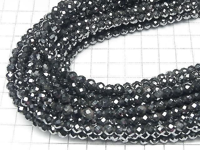 [Video]Magnetic! Hematite 64Faceted Round 5mm 1strand beads (aprx.15inch/38cm)