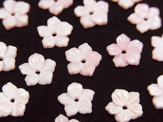 [Video] Queen Conch Shell AAA- Flower 8mm Center Hole 2pcs