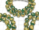 [Video] Golden! Dragon Carved! Green Onyx Round 10mm Bracelet