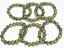 [Video] Golden! Dragon Carved! Green Onyx Round 10mm Bracelet
