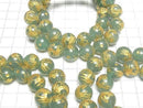 [Video] Gold! Dragon Carved! Green Aventurine Round 12mm Bracelet