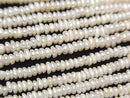 [Video] Fresh Water Pearl AA+ White Rondelle 2.5mm 1strand beads (approx. 14 inches/35 cm)