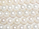 [Video] Fresh Water Pearl AAA- Semi Round 9-10mm White 1strand beads (approx. 15 inches/38 cm)