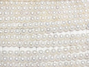 [Video] Fresh Water Pearl AA+ Semi Round 3.5mm White 1strand beads (approx. 15 inches/36 cm)