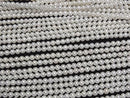 [Video] Fresh Water Pearl AA+ Semi Round 3.5mm White 1strand beads (approx. 15 inches/36 cm)
