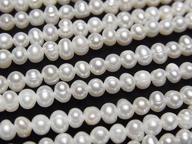 [Video] Fresh Water Pearl AA Potato 3-3.5mm White 1strand beads (approx. 15 inches/36 cm)
