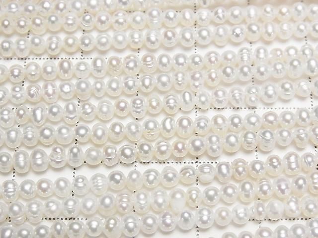 [Video] Fresh Water Pearl AA Potato 3-3.5mm White 1strand beads (approx. 15 inches/36 cm)