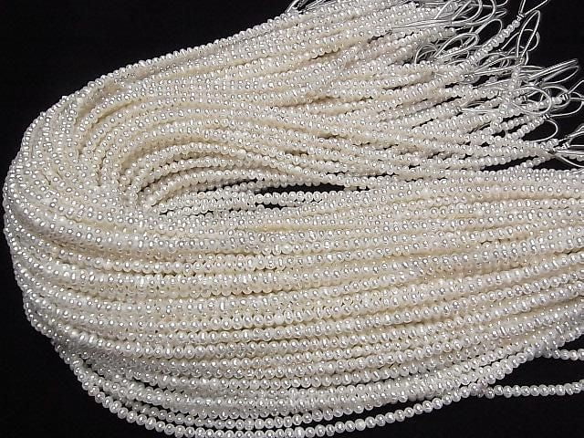 [Video] Fresh Water Pearl AA Potato 3-3.5mm White 1strand beads (approx. 15 inches/36 cm)