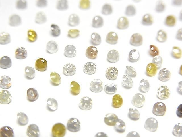 [Video] Natural Diamond Loose Stone Round Brilliant Cut 2x2mm Multicolor 10pcs