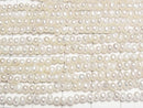 [Video] Fresh Water Pearl AA Potato 3mm White 1strand beads (approx. 14 inches/35 cm)