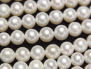 [Video] Fresh Water Pearl AA++ Semi-Round 5-5.5mm White 1strand beads (approx. 15 inches/36 cm)