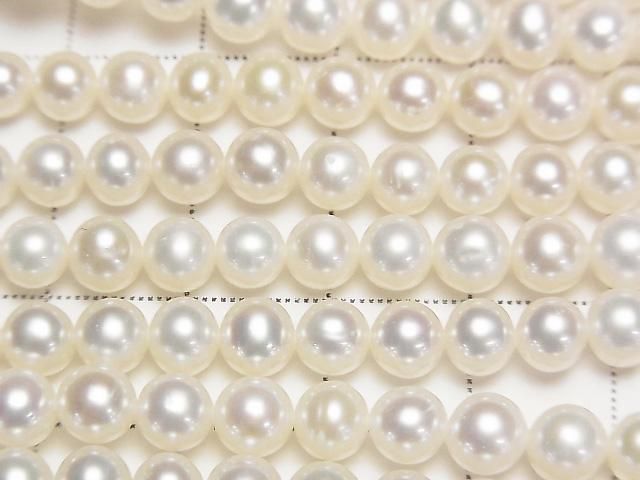 [Video] Fresh Water Pearl AA++ Semi-Round 5-5.5mm White 1strand beads (approx. 15 inches/36 cm)