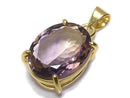 [Video][One of a kind] High Quality Ametrine AAA Faceted Pendant 18KGP NO.260