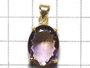 [Video][One of a kind] High Quality Ametrine AAA Faceted Pendant 18KGP NO.260