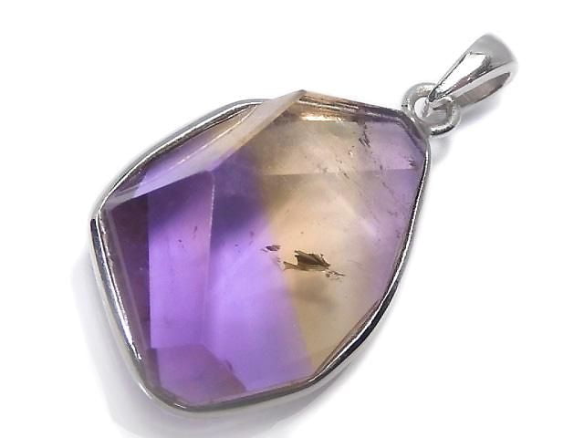 [Video][One of a kind] High Quality Ametrine AAA- Faceted Pendant Silver925 NO.18