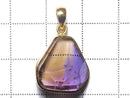 [Video][One of a kind] High Quality Ametrine AAA- Faceted Pendant 18KGP NO.23