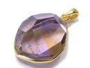 [Video][One of a kind] High Quality Ametrine AAA- Faceted Pendant 18KGP NO.25