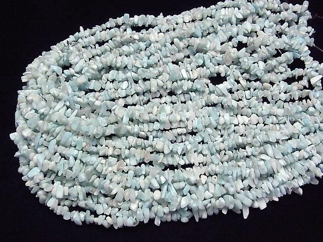 [Video]Larimar Pectolite AA Chips (Small Nugget) 1strand beads (aprx.15inch/37cm)