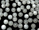 [Video] White Moonstone AAA- Half Drilled Hole Faceted Round 8mm 2pcs