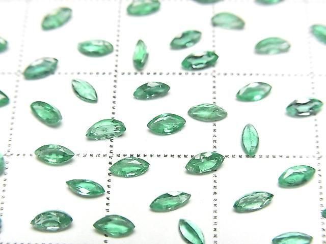 [Video] Zambia High Quality Emerald AAA Loose Stone Marquise Faceted 4x2mm 3pcs