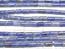[Video] Sodalite AA++ Tube 4x2x2mm 1strand beads (approx. 15 inches/36 cm)
