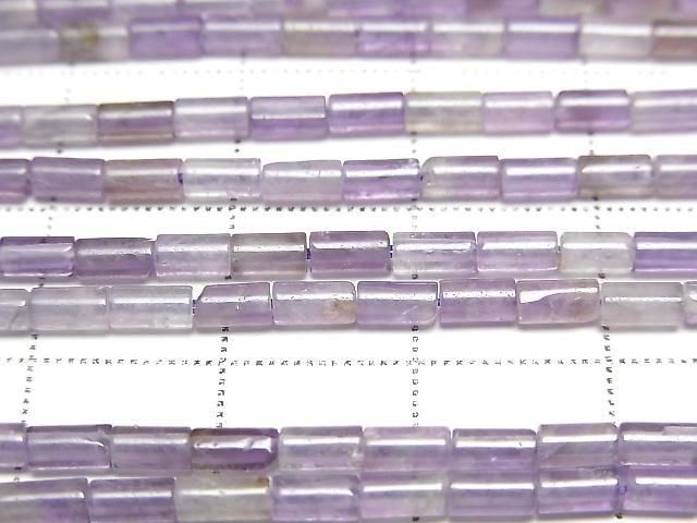 [Video] Mixed Amethyst Tube 4x2x2mm 1strand beads (approx. 15 inches/36 cm)