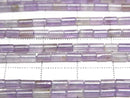 [Video] Mixed Amethyst Tube 4x2x2mm 1strand beads (approx. 15 inches/36 cm)
