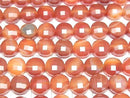 [Video] High Quality! Carnelian, Sardonyx Faceted Coin 10x10mm 1strand beads (aprx.14inch/34cm)