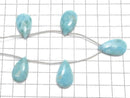 [Video][One of a kind] Larimar Pectolite AA++ Pear shape (Smooth) 1strand (5pcs) NO.17
