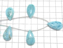 [Video][One of a kind] Larimar Pectolite AA++ Pear shape (Smooth) 1strand (5pcs) NO.20