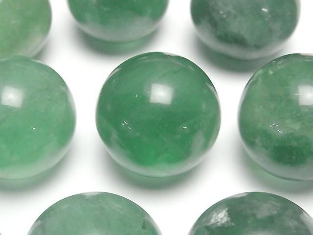 [Video] Green Fluorite AA++ Sphere Round 30mm 1pc