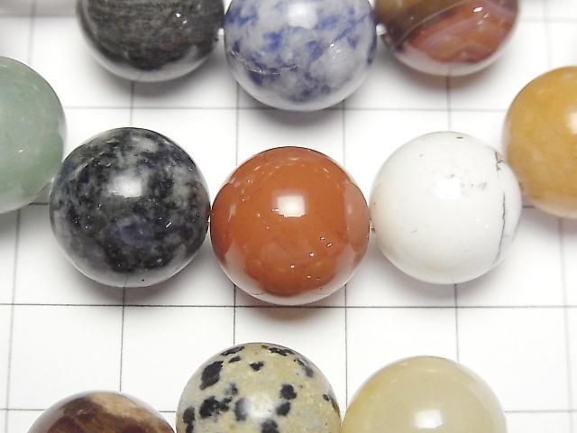 [Video] Mixed Stone Round 14mm Bracelet