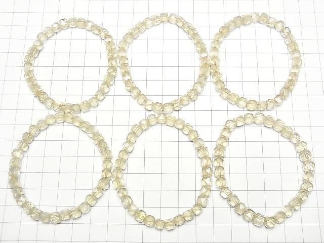 [Video] Golden Labradorite AAA- Cube Shape 6x6x6mm Bracelet