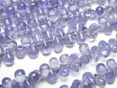 [Video] High Quality Tanzanite AAA Drop (Smooth) half or 1strand beads (aprx.7inch/18cm)