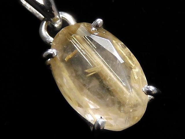 [Video][One of a kind] High Quality Rutilated Quartz AAA- Pendant Silver925 NO.3