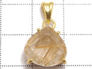[Video][One of a kind] High Quality Rutilated Quartz AAA- Pendant 18KGP NO.28