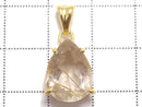 [Video][One of a kind] High Quality Rutilated Quartz AAA- Pendant 18KGP NO.29