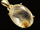 [Video][One of a kind] High Quality Rutilated Quartz AAA- Pendant 18KGP NO.31
