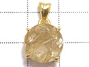 [Video][One of a kind] High Quality Rutilated Quartz AAA- Pendant 18KGP NO.33