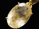 [Video][One of a kind] High Quality Rutilated Quartz AAA- Pendant 18KGP NO.40