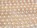 [Video] Fresh Water Pearl AA Wrinkle Rice 10x8x8mm Light Orange 1strand beads (approx. 13 inches/33 cm)