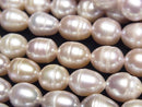 [Video] Fresh Water Pearl AA Wrinkle Rice 10x8x8mm Classic Pink 1strand beads (approx. 13 inches/33 cm)