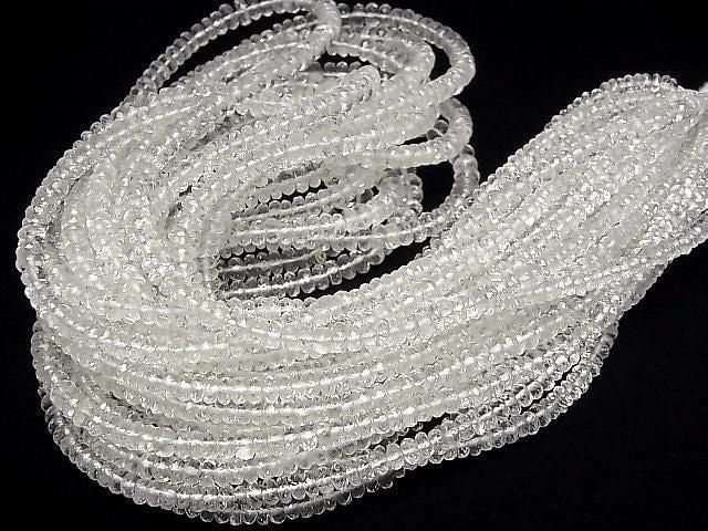 [Video] High Quality Hyalite Opal AAA Faceted Button Rondelle Half or 1strand beads (approx. 17 inches/42 cm)