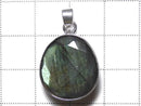 [Video][One of a kind] Rainbow Labradorite AAA- Faceted Pendant Silver925 NO.21