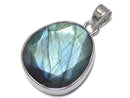 [Video][One of a kind] Rainbow Labradorite AAA- Faceted Pendant Silver925 NO.23