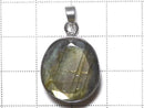 [Video][One of a kind] Rainbow Labradorite AAA- Faceted Pendant Silver925 NO.24