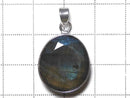 [Video][One of a kind] Rainbow Labradorite AAA- Faceted Pendant Silver925 NO.28
