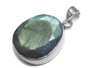 [Video][One of a kind] Rainbow Labradorite AAA- Faceted Pendant Silver925 NO.30