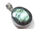 [Video][One of a kind] Rainbow Labradorite AAA- Faceted Pendant Silver925 NO.32