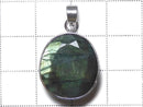 [Video][One of a kind] Rainbow Labradorite AAA- Faceted Pendant Silver925 NO.32